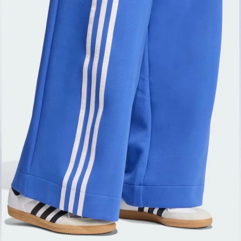 Adidas Royal Blue Loose High Rise Wide Leg with Unexpected White Stripes. M •NWT - Picture 9 of 11